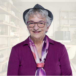 sympathische Frau im Hintergrund ein Büro